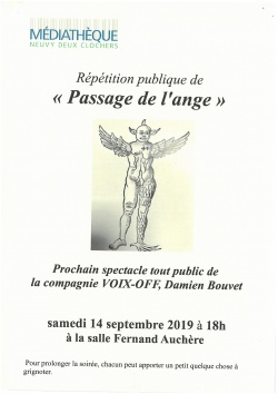 Répétition publique du spectacle &quot;Passage de l&#039;ange&quot;