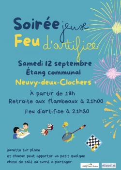 Soirée jeux et feu d'artifice à l'étang communal