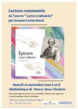 Lecture commentée de l'oeuvre "Lettre à Ménécée" d'Epicure